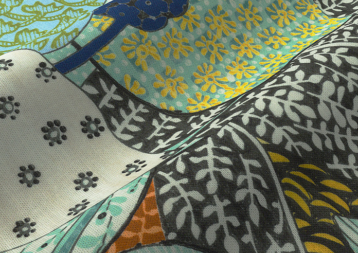 Phoebe, Aqua - Made to Measure Curtains - Image 4